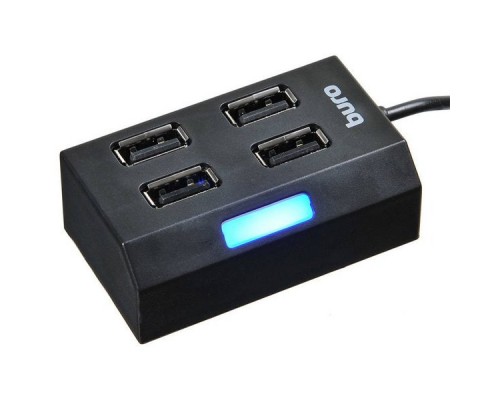 Разветвитель USB 2.0 Buro BU-HUB4-U2.0 4порт. черный