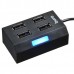 Разветвитель USB 2.0 Buro BU-HUB4-U2.0 4порт. черный