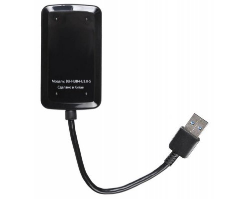 Разветвитель USB 3.0 Buro BU-HUB4-U3.0-S 4порт. черный