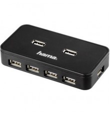 Разветвитель USB 2.0 Hama Active1:7 7порт. черный (00039859)                                                                                                                                                                                              