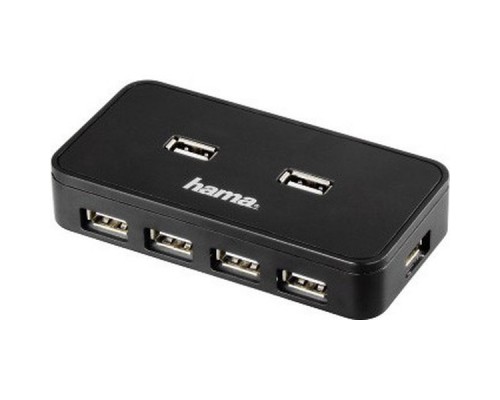 Разветвитель USB 2.0 Hama Active1:7 7порт. черный (00039859)