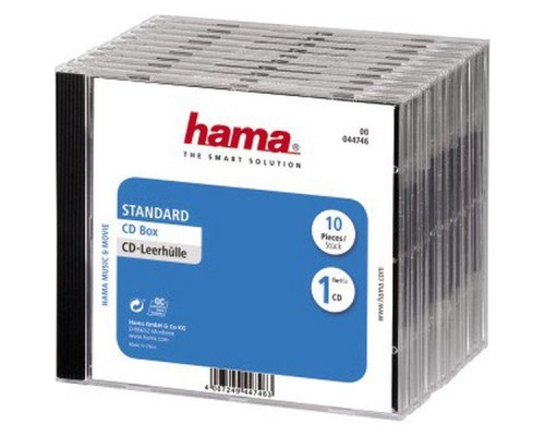 Коробка Hama на 1CD/DVD H-44746 Jewel Case прозрачный (упак.:10шт)