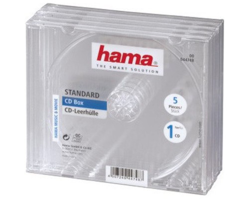 Коробка Hama на 1CD/DVD H-44748 Jewel (упак.:5шт)