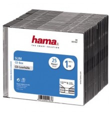 Коробка Hama на 1CD/DVD H-51167 Slim Box прозрачный (упак.:25шт)                                                                                                                                                                                          