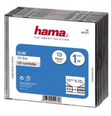 Коробка Hama на 1CD/DVD H-51275 прозрачный (упак.:10шт)                                                                                                                                                                                                   