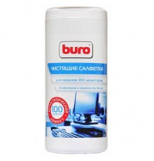 Салфетки Buro BU-Tscreen для экранов мониторов/плазменных/ЖК телевизоров/ноутбуков туба 100шт влажных                                                                                                                                                     