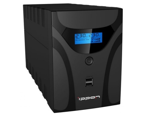 ИБП Ippon Smart Power Pro II Euro 1200 (1200VA/720W, LCD, RS-232, USB,4*Schuko) Black