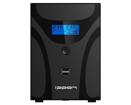 ИБП Ippon Smart Power Pro II Euro 1200 (1200VA/720W, LCD, RS-232, USB,4*Schuko) Black