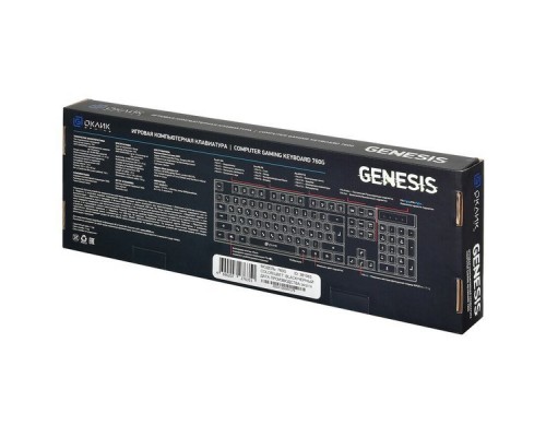 Клавиатура Oklick 760G GENESIS черный USB Gamer LED