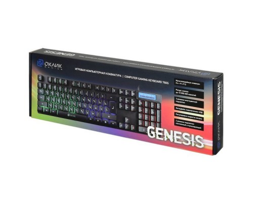 Клавиатура Oklick 760G GENESIS черный USB Gamer LED