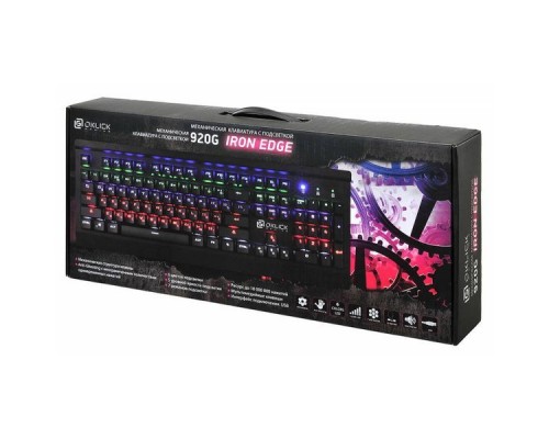 Клавиатура Oklick 920G IRON EDGE механическая черный USB Gamer LED