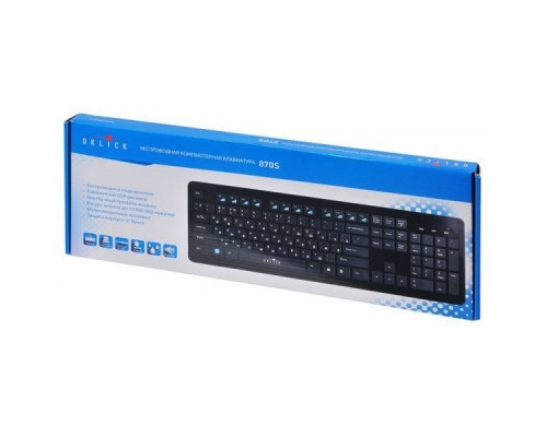 Клавиатура беспроводная Oklick 870S KB-406W