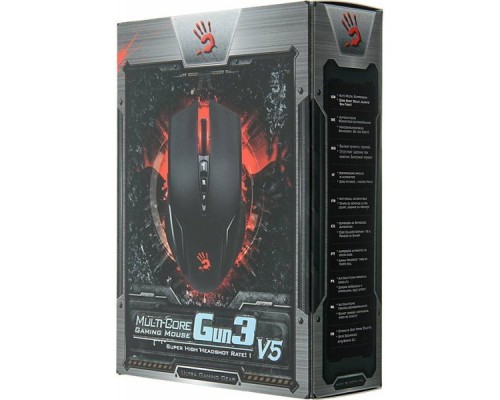 Мышь A4 Bloody V5 черный оптическая (3200dpi) USB игровая (8but)