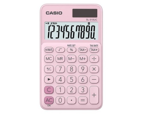 Калькулятор карманный Casio SL-310UC-PK-S-UC розовый 10-разр.