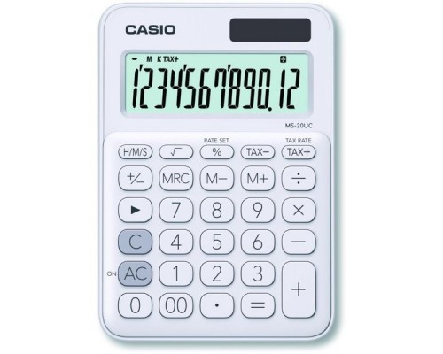 Калькулятор настольный Casio MS-20UC-WE-S-EC белый 12-разр.