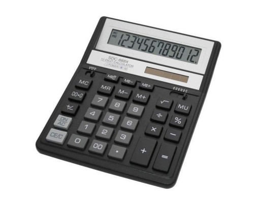 Калькулятор бухгалтерский Citizen SDC-888XBK черный 12-разр.