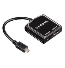 Адаптер аудио-видео Hama H-54510 HDMI (f)/Micro HDMI (m) 0.2м. черный (00054510)                                                                                                                                                                          