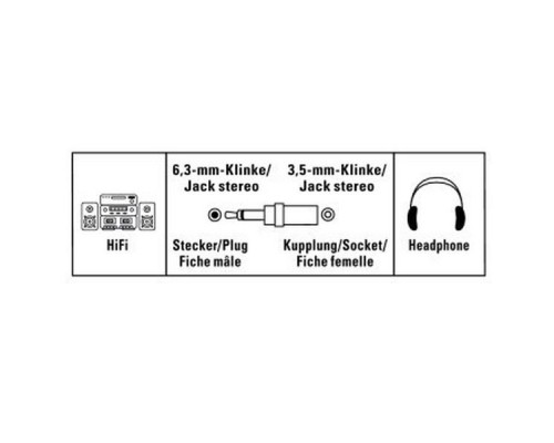 Адаптер аудио Hama H-43368 Jack 3.5 (f)/Jack 6.3 (m) черный (00043368)