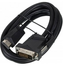 Кабель видео Hama H-122130 DVI-D(m)/HDMI (m) 1.5м. черный (00122130)                                                                                                                                                                                      