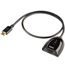 Переключатель аудио-видео Hama H-42553 HDMI (m)/2хHDMI (f) Позолоченные контакты черный (00042553)                                                                                                                                                        