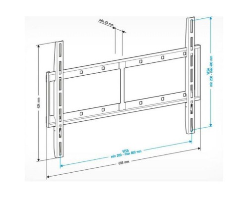 Кронштейн для телевизора Holder LCD-F6607 черный 42