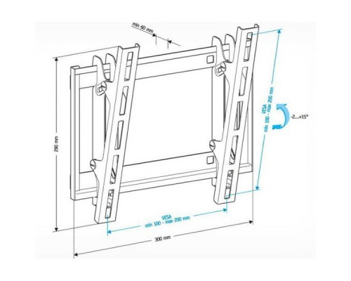 Кронштейн для телевизора Holder LCD-T2609 черный 22