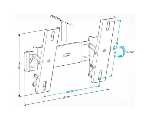 Кронштейн для телевизора Holder LCD-T2611 черный 22