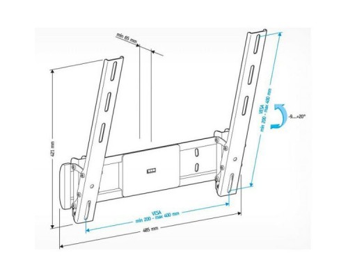 Кронштейн для телевизора Holder LCD-T4612 черный 32