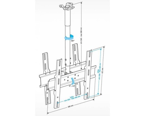 Кронштейн для телевизора Holder PR-102-W белый 32