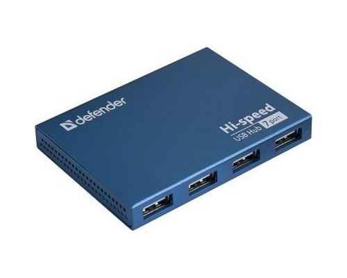 Концентратор USB 2.0  7 порта Defender SEPTIMA SLIM внешний (83505)