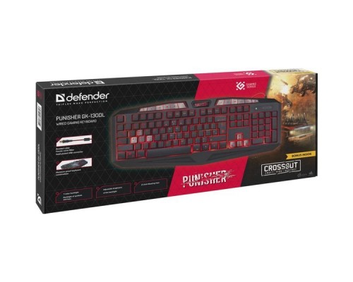 Проводная игровая клавиатура Punisher GK-130DL RU,7-ми цветная,19 Anti-Ghost DEFENDER