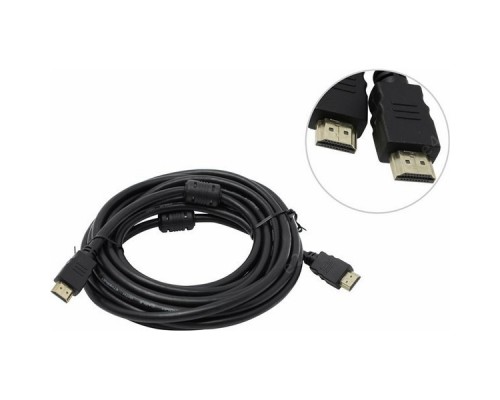 Кабель HDMI-19M --- HDMI-19M ver 2.0+3D/Ethernet,2 фильтра 5m Telecom TCG200F-5M
