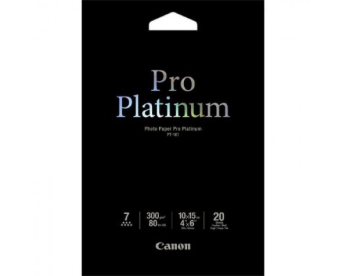 Фотобумага CANON Pro Platinum Профессиональная глянцевая, 300г/м2, A6, 20 л.