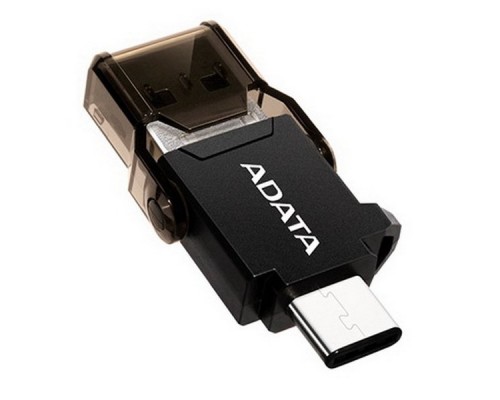 Картридер Card Reader ADATA Type-C-USB OTG Reader ACMR3PL-OTG-RBK USB-C, USB Type A 3.1, 5 Gb/sec, microSD, microSDHC, microSDXC, Black, RTL