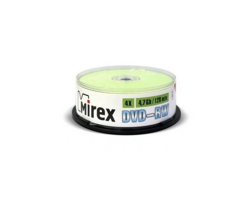 Диск DVD+RW Mirex 4.7 Gb, 4x, Cake Box (50), (50/300)