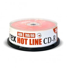 Диск CD-R Mirex 700 Mb, 48х, HotLine, Cake Box (25), (25/300)                                                                                                                                                                                             