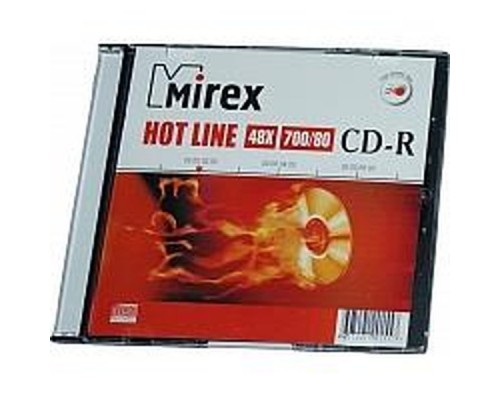 Диск CD-R Mirex 700 Mb, 48х, HotLine, Slim Case (5), (5/200)