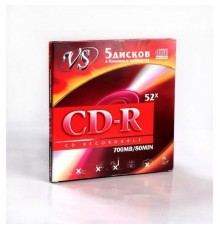 Диск CD-R VS 700 Mb, 52x, Бум. конверт (5), (5/250)                                                                                                                                                                                                       