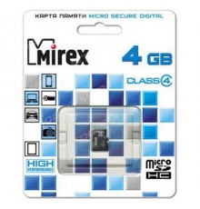 Карта памяти 4GB Mirex 13612-MCROSD04                                                                                                                                                                                                                     