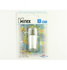 Флеш накопитель 8GB Mirex Unit, USB 2.0, Серебро                                                                                                                                                                                                          