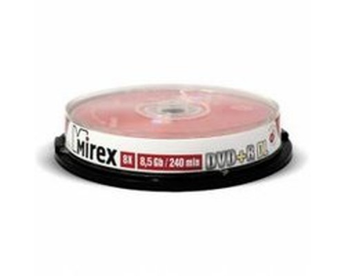 Диск DVD+R Mirex 8.5 Gb, 8x, Shrink (100), Ink Printable, Dual Layer (100/600)