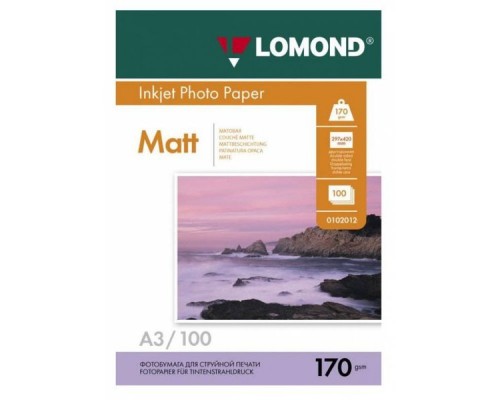 Бумага LOMOND 0102012 A3 матовая двусторонняя (100 листов, 170 г/м2)