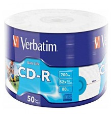 Диск CD-R 700Mb 52x Verbatim (50 шт.) Printable 43794                                                                                                                                                                                                     