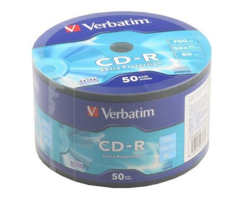 Диск CD-R 700Mb 52x Verbatim (50 шт.) 43787