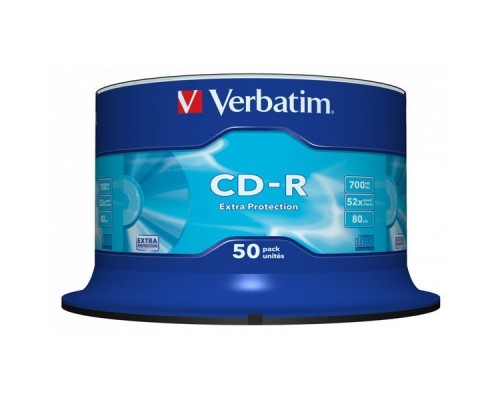 Диск CD-R 700Mb 52x Verbatim (50 шт.) на шпинделе 43351