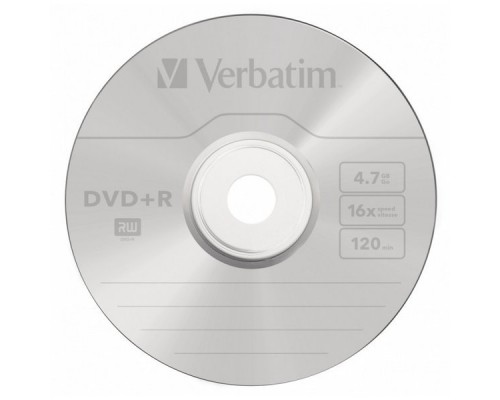 Диск DVD+R 4.7Gb 16x Verbatim (25 шт.) на шпинделе 43500
