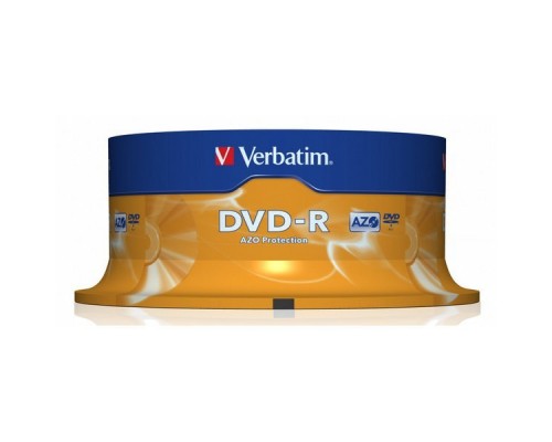 Диск DVD-R 4.7Gb 16x Verbatim (25 шт.) на шпинделе 43522