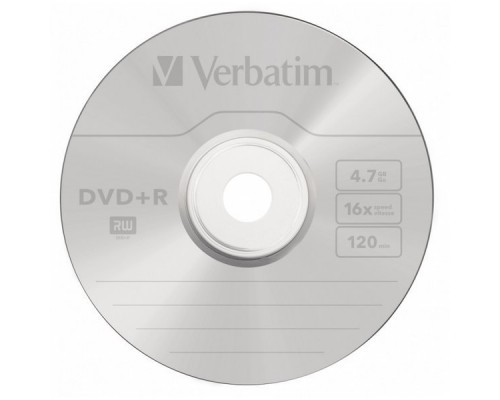 Диск DVD+R 4.7Gb 16x Verbatim (100 шт.) на шпинделе 43551