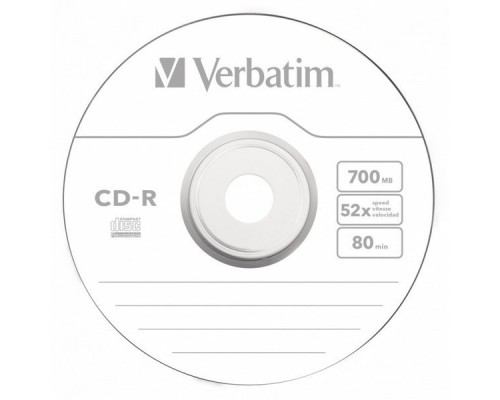 Диск CD-R 700Mb 52x Verbatim (100шт.) CakeBox 43430/43431/43411