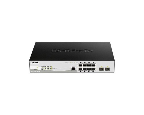 Коммутатор D-Link DGS-1210-10P/ME/B1A 8G 2SFP 8PoE управляемый